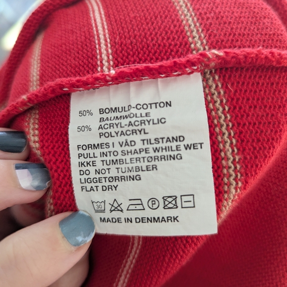 Skovhuus Red and Beige Striped Sweater - Picture 4 of 4